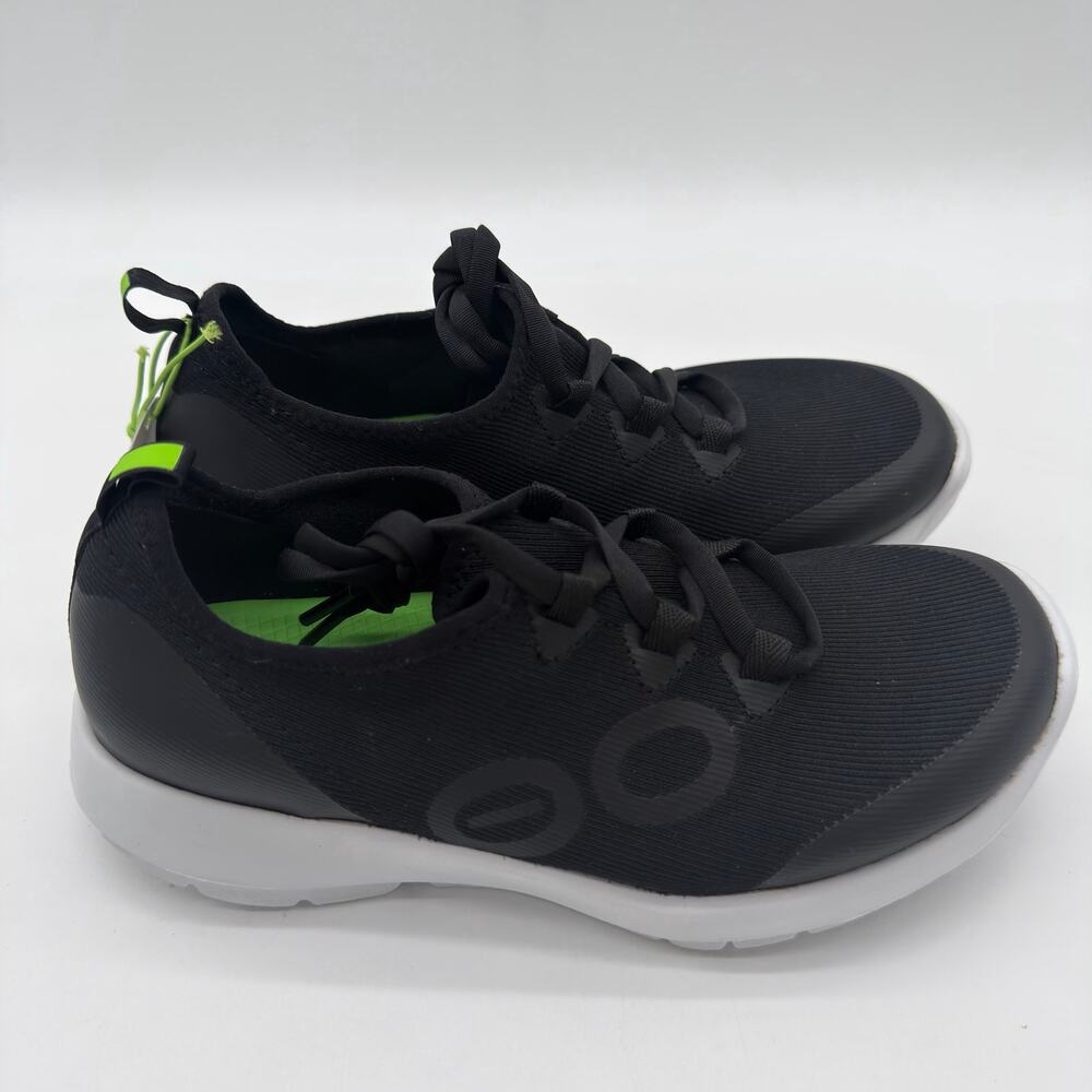 Oofos Womens Black OOMG Sport Lace Up Low Breathable Comfort Sneakers 6 NWT